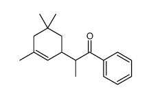 1-phenyl-2-(3,5,5-trimethylcyclohex-2-en-1-yl)propan-1-one Structure