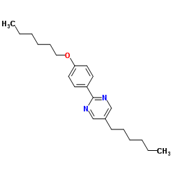 5-n-Hexyl-2-[4-(n-hexyloxy)phenyl]pyrimidine结构式