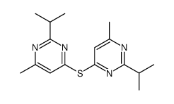 4-methyl-6-(6-methyl-2-propan-2-ylpyrimidin-4-yl)sulfanyl-2-propan-2-ylpyrimidine结构式