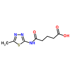 5-[(5-Methyl-1,3,4-thiadiazol-2-yl)amino]-5-oxopentanoic acid结构式