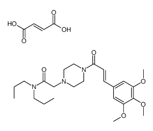 (Z)-but-2-enedioic acid,N,N-dipropyl-2-[4-[(E)-3-(3,4,5-trimethoxyphenyl)prop-2-enoyl]piperazin-1-yl]acetamide Structure