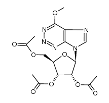 4-methoxy-7-(2,3,5-tri-O-acetyl-β-D-ribofuranosyl)imidazo[4,5-d][1,2,3]triazine结构式