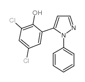 2,4-DICHLORO-6-(1-PHENYL-1H-PYRAZOL-5-YL)PHENOL structure