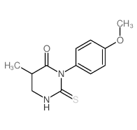 4(1H)-Pyrimidinone,tetrahydro-3-(4-methoxyphenyl)-5-methyl-2-thioxo- Structure