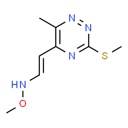 5-[2-(METHOXYAMINO)VINYL]-6-METHYL-3-(METHYLSULFANYL)-1,2,4-TRIAZINE结构式