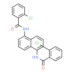 N,N'-naphthalene-1,5-diylbis(2-chlorobenzamide)结构式