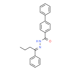 N'-(1-phenylbutylidene)-4-biphenylcarbohydrazide结构式