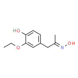 2-Propanone,1-(3-ethoxy-4-hydroxyphenyl)-,oxime(9CI) Structure