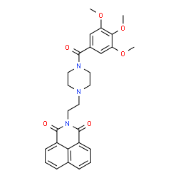 2-(2-(4-(3,4,5-trimethoxybenzoyl)piperazin-1-yl)ethyl)-1H-benzo[de]isoquinoline-1,3(2H)-dione Structure