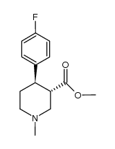 (-)-(3S,4R)-4-(4-fluoro-phenyl)-1-methyl-piperidine-3-carboxylic acid methyl ester Structure