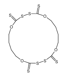 1,6,11,16-tetraoxa-3,4,13,14-tetrathiacycloicosane-2,5,12,15-tetrathione结构式