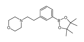 4-(3-(4,4,5,5-四甲基-1,3,2-二氧杂硼烷-2-基)苯乙基)吗啉结构式