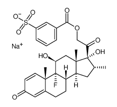 dexamethasone sodium m-sulfobenzoate Structure
