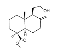 methyl 12-hydroxy-13,14,15,16-tetranorlabd-8(17)-en-19-oate结构式