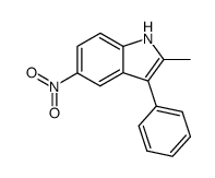 2-methyl-3-phenyl-5-nitroindole结构式