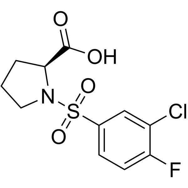 ((3-Chloro-4-fluorophenyl)sulfonyl)proline Structure