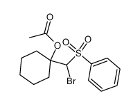 1-(bromo(phenylsulfonyl)methyl)cyclohexyl acetate结构式