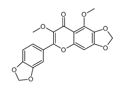 3,5-Dimethoxy-3',4':6,7-bis(methylenedioxy)flavone结构式