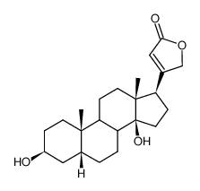 (17α)-3α,14-Dihydroxy-5β-card-20(22)-enolide structure