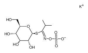 S-(N-sulfooxy-isobutyrimidoyl)-1-thio-β-D-glucopyranose, potassium Structure