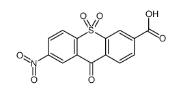 7-nitro-9,10,10-trioxothioxanthene-3-carboxylic acid结构式