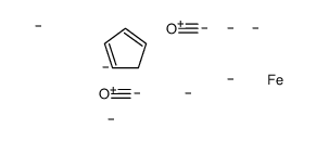 bis(oxomethylidene)iron,carbanide,cyclopenta-1,3-diene结构式