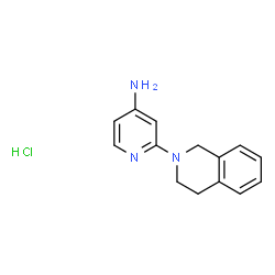 2-(1,2,3,4-Tetrahydroisoquinolin-2-yl)pyridin-4-amine hydrochloride结构式