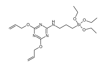 (4,6-bis-allyloxy-[1,3,5]triazin-2-yl)-(3-triethoxysilanyl-propyl)-amine Structure