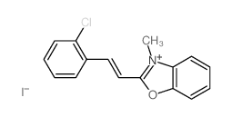 Benzoxazolium,2-[2-(2-chlorophenyl)ethenyl]-3-methyl-, iodide (1:1)结构式