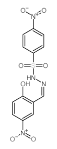 4-nitro-N-[(3-nitro-6-oxo-1-cyclohexa-2,4-dienylidene)methyl]benzenesulfonohydrazide Structure