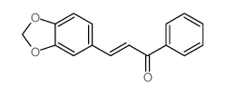 (E)-3-benzo[1,3]dioxol-5-yl-1-phenyl-prop-2-en-1-one结构式