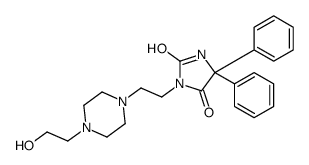 3-[2-[4-(2-hydroxyethyl)piperazin-1-yl]ethyl]-5,5-diphenylimidazolidine-2,4-dione结构式