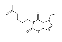 7-ethyl-3-methyl-1-(5-oxohexyl)purine-2,6-dione Structure