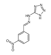 3-nitro-benzaldehyde (1(2)H-tetrazol-5-yl)-hydrazone结构式