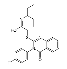 2-[3-(4-fluorophenyl)-4-oxoquinazolin-2-yl]sulfanyl-N-pentan-3-ylacetamide结构式