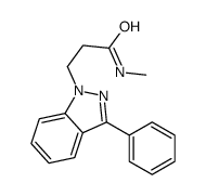 N-methyl-3-(3-phenylindazol-1-yl)propanamide结构式