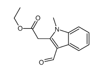 ethyl 2-(3-formyl-1-methylindol-2-yl)acetate Structure