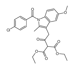 [[1-(p-Chlorobenzoyl)-5-methoxy-2-methyl-1H-indol-3-yl]acetyl]malonic acid diethyl ester Structure