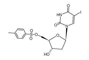 2'-Deoxy-5-iodouridine 5'-(4-methylbenzenesulfonate)结构式