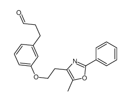 3-[3-[2-(5-methyl-2-phenyl-1,3-oxazol-4-yl)ethoxy]phenyl]propanal Structure