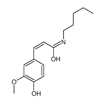 3-(4-hydroxy-3-methoxyphenyl)-N-pentylprop-2-enamide结构式