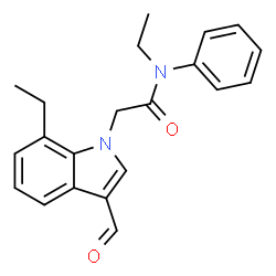 1H-Indole-1-acetamide,N,7-diethyl-3-formyl-N-phenyl-(9CI) Structure