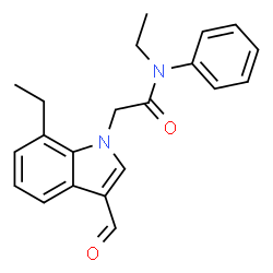 1H-Indole-1-acetamide,N,7-diethyl-3-formyl-N-phenyl-(9CI) structure