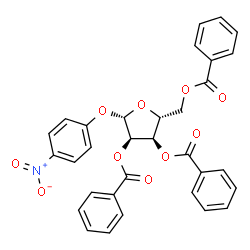 .beta.-D-Ribofuranoside, 4-nitrophenyl, 2,3,5-tribenzoate结构式