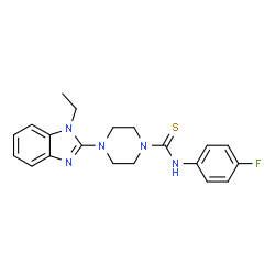 1-Piperazinecarbothioamide,4-(1-ethyl-1H-benzimidazol-2-yl)-N-(4-fluorophenyl)-(9CI) Structure