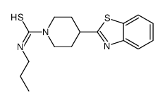 1-Piperidinecarbothioamide,4-(2-benzothiazolyl)-N-propyl-(9CI) Structure