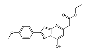 Pyrazolo[1,5-a]pyrimidine-5-acetic acid, 7-hydroxy-2-(4-methoxyphenyl)-, ethyl ester (9CI) Structure