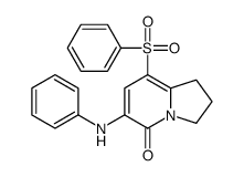 8-BENZENESULFONYL-6-PHENYLAMINO-2,3-DIHYDRO-1H-INDOLIZIN-5-ONE structure