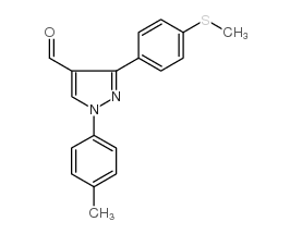 3-(4-(methylthio)phenyl)-1-p-tolyl-1h-pyrazole-4-carbaldehyde Structure