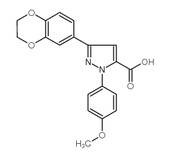 3-(2,3-dihydrobenzo[b][1,4]dioxin-7-yl)-1-(4-methoxyphenyl)-1h-pyrazole-5-carboxylic acid结构式
